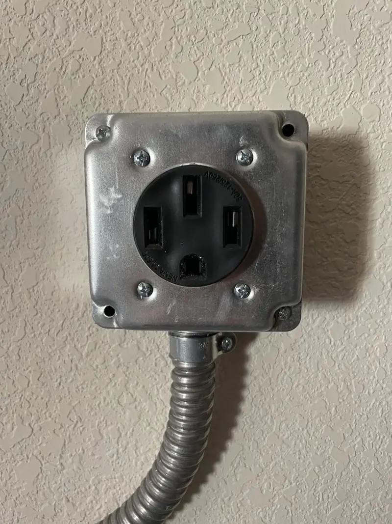 NEMA 14-50 outlet installed for Electrical Panel Upgrade in Humble